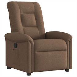 vidaXL Fauteuil inclinable Marron Tissu