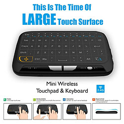 Universal Clavier à panneau tactile H18 2,4 GHz, télécommande en mode clavier et souris sans fil, télévision intelligente à rétroaction vibratoire