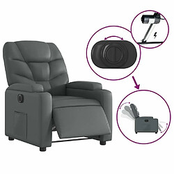 Maison Chic Fauteuil Relax pour salon, Fauteuil inclinable électrique Gris Similicuir -GKD46597 pas cher