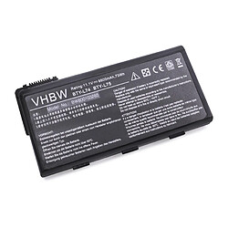 vhbw Batterie compatible avec MSI MS-1683, MS-1731, MS-1734, MS-1736, X500-472 ordinateur portable Notebook (6600mAh, 11,1V, Li-ion)