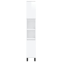 Acheter Maison Chic Armoire de salle de bain,Meuble de rangement,Meuble haut blanc brillant 30x30x190 cm -GKD253414