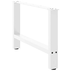 Avis vidaXL Pieds de table basse blanc 2 pcs 70x(42-43) cm acier