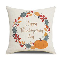 Avis P138 4PCS 45 * 45cm Thanksgiving Pumpkin motif Linge Taie d'oreiller Maison de vacances Chambre à coucher Décoration Couverture Canapé Coussin Couverture