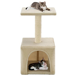 Arbre à chat avec griffoirs,niche pour chat en sisal 55 cm Beige -MN61550