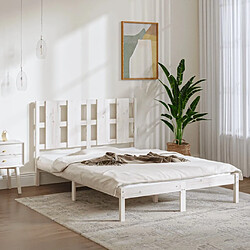 Maison Chic Lit Moderne Chambre - Cadre/structure de lit pour adulte Blanc Bois de pin massif 140x200 cm -MN93642