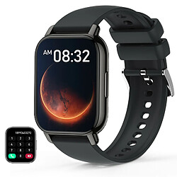 Chrono Montre Connectée Femme avec Appel Bluetooth, CHRONUS 1.85'' Smartwatch Femme avec Fréquence Cardiaque SpO2 Sommeil Podomètre, Étanche IPX8 Montre Sport 24 Modes Sportifs pour Android iOS (Noir)