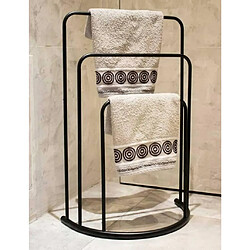 Avis Bathroom Solutions Porte-serviettes debout 49,5x75 cm Métal Noir