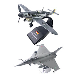 2 Pièces 1/72 Dassault Rafale Fighter & BF109F-4 Modèle D'avion de L'armée Décor à La Maison