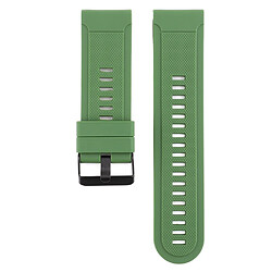 Bracelet en silicone 22mm souple avec boucle noire vert armé pour votre Garmin Fenix 5/5 Plus