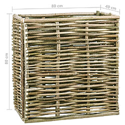 Avis vidaXL Lit surélevé de jardin 80x40x80 cm Bois de noisetier