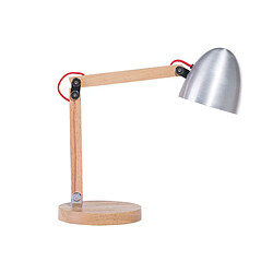 Beliani Lampe de bureau argenté VELEKA