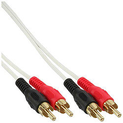 Câble InLine® RCA 2x RCA mâle / mâle plaqué or 0.5m