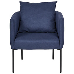 Acheter Beliani Fauteuil MALMOS Tissu Bleu foncé