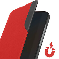 Acheter Avizar Étui Folio pour Galaxy A34 5G Clapet Fenêtre D'Affichage Support Vidéo Rouge