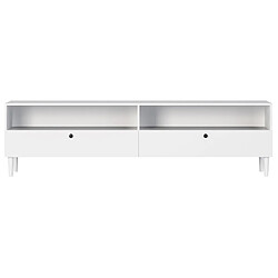 Bestmobilier Gaby - meuble tv - blanc - 200 cm