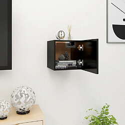 vidaXL Meuble TV mural Noir 30,5x30x30 cm