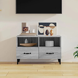 vidaXL Meuble TV Sonoma gris 80x36x50 cm Bois d'ingénierie