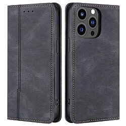 Etui en PU + TPU skin touch noir pour votre Apple iPhone 13 Pro 6.1 pouces