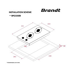 Avis Brandt Domino gaz BPG3200B, , Verre trempé, Allumage intégré