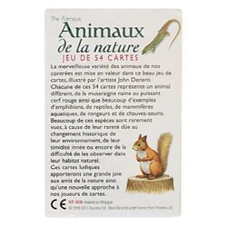 Jeu 54 cartes animaux de la nature