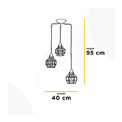 Onli Suspension SPIDER Wire Shade Métal Noir