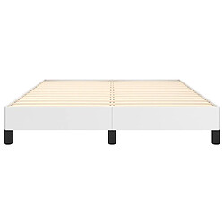 Acheter vidaXL Cadre de lit sans matelas blanc 140x190 cm similicuir