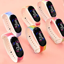 MONTRE BLUETOOTH-MONTRE INTELLIGENTE ,M6B--Montres arc en ciel pour enfants garçons, montre créative étanche en Silicone souple, bra