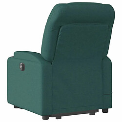 Acheter Maison Chic Fauteuil Relax pour salon, Fauteuil inclinable de massage électrique Vert foncé Tissu -GKD30418