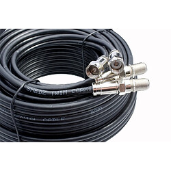 Acheter 5m, Câble d'extension Double Pour Satellite TV/TNT. Câble Coaxial Noir. 4 x F-Connecteurs Avec 2 X Raccord Fiches F Femelle Femelle