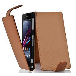 Cadorabo Coque Sony Xperia Z1 Etui en Marron