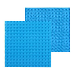 Wewoo 32 * 32 petites particules bricolage bloc de construction plaque inférieure 25,5 * 25,5 cm de mur accessoires jouets pour enfants bleu clair