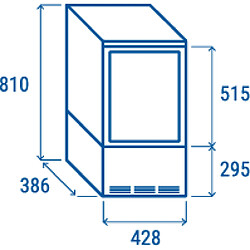 COOLHEAD Vitrine Réfrigérée 4 Faces Vitrées Blanche Positive - 58 L - Cool Head