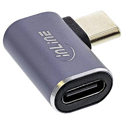 Avis InLine® Adaptateur USB4 USB Type-C mâle/Femelle coudé Droite/Gauche, Aluminium, Gris