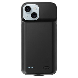 Avizar Coque pour iPhone 15 Protection 2en1 Batterie 6800mAh Connecteur USB C Noir