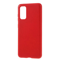 Coque en TPU paille de blé écologique et mate rouge pour votre Samsung Galaxy S20