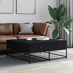 ComfortXL Table Basse Noir 100x99x40 Cm Bois D'ingénierie