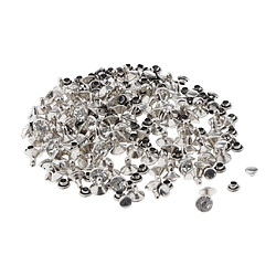 100pcs artisanat en cuir de bouton de bouton pression pour accessoires de vêtement argent 8mm