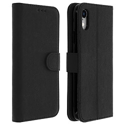 Avizar Housse Apple iPhone XR Etui Clapet Porte-carte Fonction Support Vidéo Noire