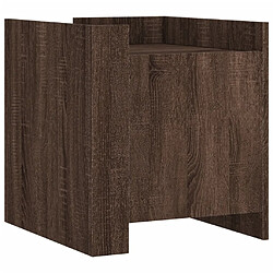 vidaXL Table de chevet chêne marron 45x50x50 cm bois d’ingénierie