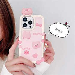 GUPBOO Étui pour iPhone13 Mignon amour arc tirelire fille étui de téléphone portable doux