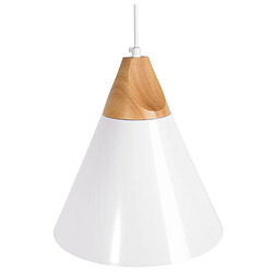 Beliani Lampe suspension ALBANO Métal Blanc