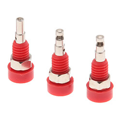 Avis 5pcs 2mm Banane Jack Montage sur panneau, borne de connexion 30-60V 10A, rouge