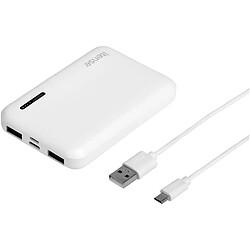 SANAG - Batterie Externe 5000 Mah - Témoin De Charge Led - Compatible Avion - Avec 1 Port Micro Usb Et 2 Ports Usb - Livrée Avec Un Câble Micro Usb De 25Cm - Recharge Jusqu'À 2 Fois Votre Smartphone