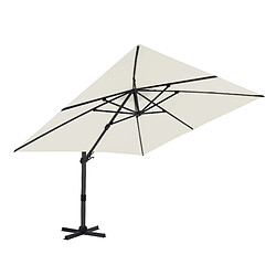 Avis AXI Apollo Premium Parasol Déporté Gris/Beige - Parasol Déporté Rectangulaire 300x300cm - Parasol Pied Déporté, structure aluminium - Rotation 360 - Parasol Déporté Inclinable - Résistant aux UV