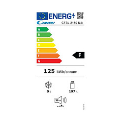 Réfrigérateur 1 porte intégrable à glissière 54cm 197l - cfbl2150n/n - CANDY