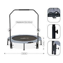 Mini Trampoline Fitness Jump4fun Pliable Double-Bar - Ø122cm