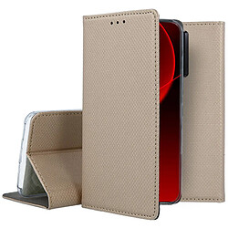 Htdmobiles Housse etui portefeuille avec coque interieure en silicone pour Xiaomi 13T / 13T Pro 5G + film ecran - OR MAGNET