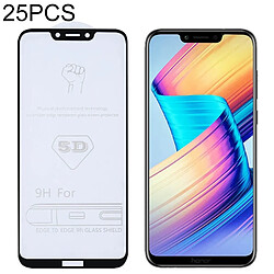 Wewoo Film de verre trempé de plein écran de 25 PCS 9H 5D avec colle pour Huawei Honor Play