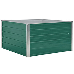 vidaXL Jardinière 100 x 100 x 45 cm Acier galvanisé Vert