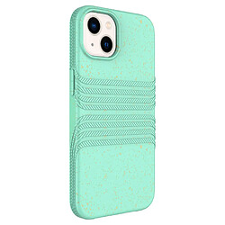 Coque en TPU + paille de blé léger, entièrement biodégradable, anti-rayures pour votre iPhone 13 mini 5.4 pouces - bleu ciel